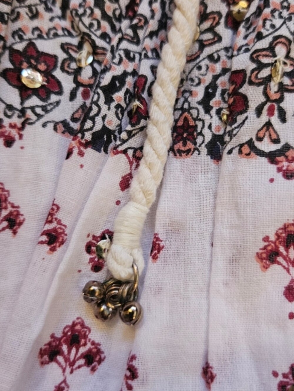 Mlle Gabrielle Boho Embellished Tiered Maxi Skirt XL Cottagecore Praire - Picture 6 of 9
